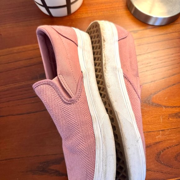 Pink Vans - Women's Classic Canvas Slip on Shoes - Size 10 - Picture 2 of 6